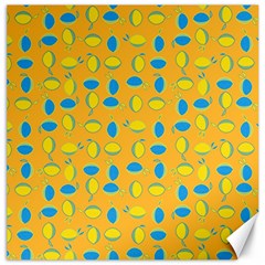 Lemons Ongoing Pattern Texture Canvas 12  X 12  by Celenk