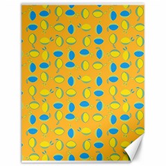 Lemons Ongoing Pattern Texture Canvas 12  X 16  by Celenk