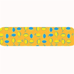 Lemons Ongoing Pattern Texture Large Bar Mats by Celenk