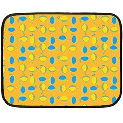 Lemons Ongoing Pattern Texture Fleece Blanket (mini) by Celenk