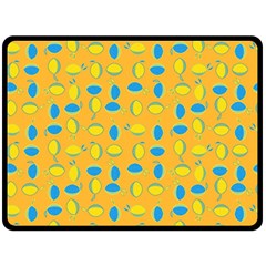 Lemons Ongoing Pattern Texture Fleece Blanket (large)  by Celenk