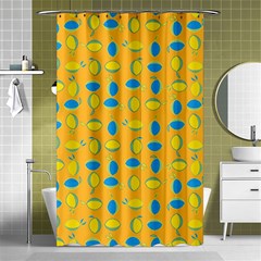 Lemons Ongoing Pattern Texture Shower Curtain 48  X 72  (small)  by Celenk