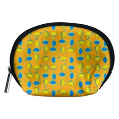 Lemons Ongoing Pattern Texture Accessory Pouch (medium) by Celenk