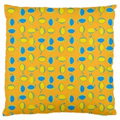 Lemons Ongoing Pattern Texture Standard Flano Cushion Case (two Sides) by Celenk