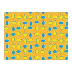 Lemons Ongoing Pattern Texture Double Sided Flano Blanket (mini)  by Celenk