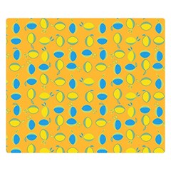 Lemons Ongoing Pattern Texture Double Sided Flano Blanket (small)  by Celenk