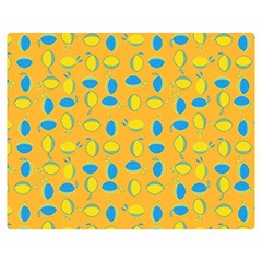 Lemons Ongoing Pattern Texture Double Sided Flano Blanket (medium)  by Celenk