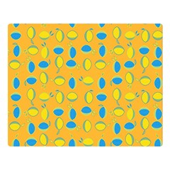 Lemons Ongoing Pattern Texture Double Sided Flano Blanket (large)  by Celenk