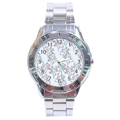 Flower Pattern Pattern Design Stainless Steel Analogue Watch by Celenk