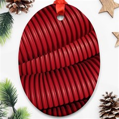 Tube Plastic Red Rip Ornament (oval) by Celenk