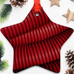 Tube Plastic Red Rip Ornament (star) by Celenk