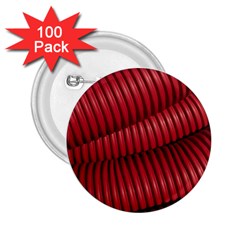 Tube Plastic Red Rip 2 25  Buttons (100 Pack)  by Celenk