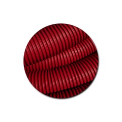 Tube Plastic Red Rip Rubber Coaster (round)  by Celenk