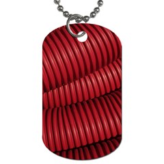 Tube Plastic Red Rip Dog Tag (two Sides) by Celenk