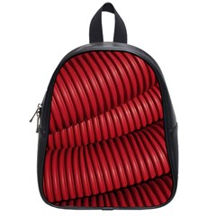 Tube Plastic Red Rip School Bag (small) by Celenk