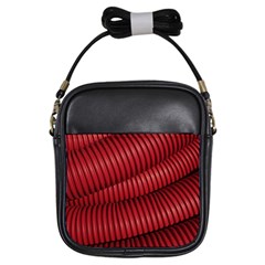 Tube Plastic Red Rip Girls Sling Bag by Celenk