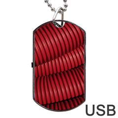 Tube Plastic Red Rip Dog Tag Usb Flash (one Side) by Celenk