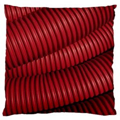 Tube Plastic Red Rip Large Flano Cushion Case (one Side) by Celenk