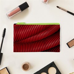 Tube Plastic Red Rip Cosmetic Bag (xs) by Celenk