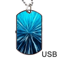 Background Structure Lines Dog Tag Usb Flash (one Side) by Celenk