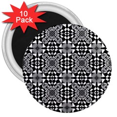 Fabric Design Pattern Color 3  Magnets (10 Pack)  by Celenk