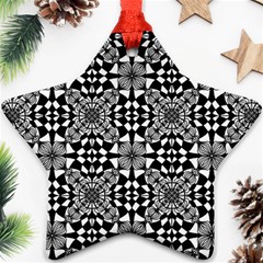 Fabric Design Pattern Color Star Ornament (two Sides)