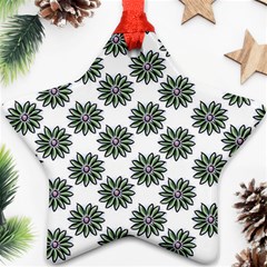 Graphic Pattern Flowers Ornament (star)