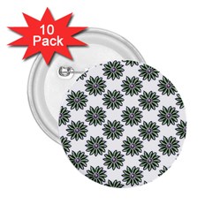 Graphic Pattern Flowers 2 25  Buttons (10 Pack)  by Celenk