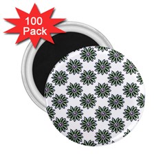 Graphic Pattern Flowers 2 25  Magnets (100 Pack)  by Celenk