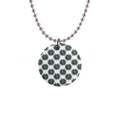 Graphic Pattern Flowers Button Necklaces by Celenk