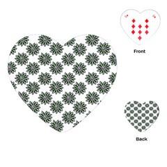 Graphic Pattern Flowers Playing Cards (heart)