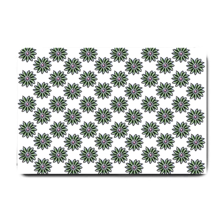 Graphic Pattern Flowers Small Doormat 