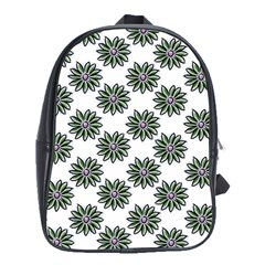 Graphic Pattern Flowers School Bag (xl) by Celenk