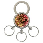 Plant Leaves Foliage Pattern 3-Ring Key Chains Front