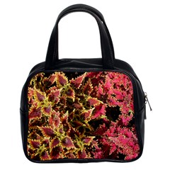 Plant Leaves Foliage Pattern Classic Handbag (two Sides) by Celenk