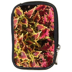 Plant Leaves Foliage Pattern Compact Camera Leather Case by Celenk