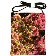 Plant Leaves Foliage Pattern Shoulder Sling Bag by Celenk