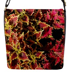 Plant Leaves Foliage Pattern Flap Closure Messenger Bag (s) by Celenk