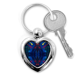 Kaleidoscope Art Pattern Ornament Key Chains (heart)  by Celenk