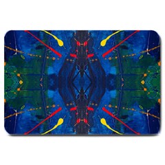 Kaleidoscope Art Pattern Ornament Large Doormat  by Celenk