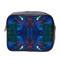 Kaleidoscope Art Pattern Ornament Mini Toiletries Bag (two Sides) by Celenk