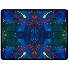 Kaleidoscope Art Pattern Ornament Fleece Blanket (large)  by Celenk