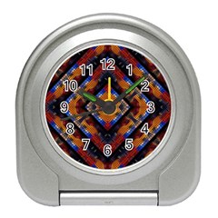 Kaleidoscope Art Pattern Ornament Travel Alarm Clock by Celenk