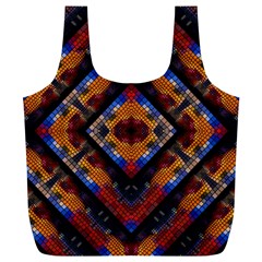 Kaleidoscope Art Pattern Ornament Full Print Recycle Bag (xl)