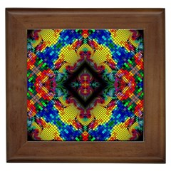 Kaleidoscope Art Pattern Ornament Framed Tiles by Celenk