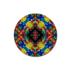 Kaleidoscope Art Pattern Ornament Magnet 3  (round) by Celenk