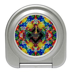 Kaleidoscope Art Pattern Ornament Travel Alarm Clock by Celenk