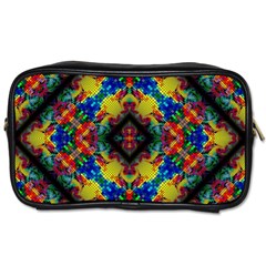 Kaleidoscope Art Pattern Ornament Toiletries Bag (two Sides) by Celenk