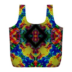 Kaleidoscope Art Pattern Ornament Full Print Recycle Bag (l) by Celenk