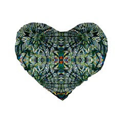 Pattern Design Pattern Geometry Standard 16  Premium Flano Heart Shape Cushions by Celenk